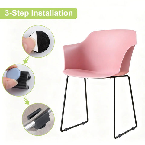 Set Of 30 Furniture Glider U Shaped Chair Pads With Round Teflon Sliders For Cantilever Chairs And Desks Easy Glide Durable