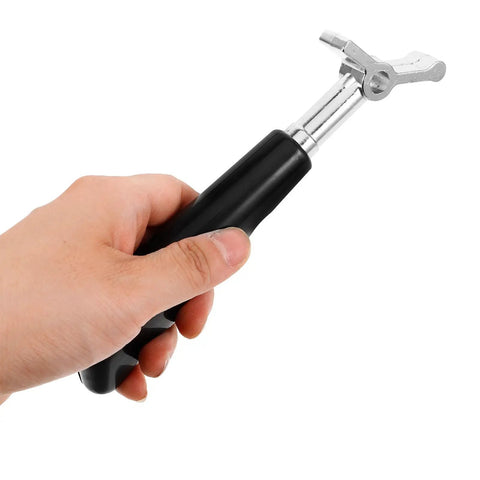 Person holding ice cream maker lever handle replacement part large multipurpose valve rod for ice cream machines durable repair accessory.