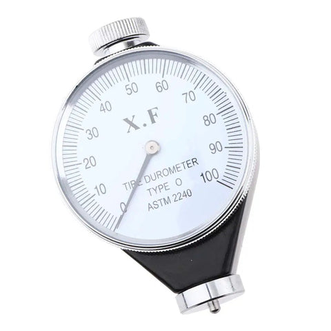 Pro Grade Durometer Gauge For A C D Hardness Testing Of Rubber Silicone And Plastic, Easy To Use And Ultra Accurate Readings, Portable Steel Build, Compact Design, Type C Connector For Lab And Workshop. Type 0 shore durometer with steel body and 0-100 dial.