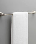 3 Piece Satin Nickel Bathroom Hardware Set With 24 Inch Towel Rack Towel Ring And Toilet Paper Holder For A Slick Modern Bathroom Decor