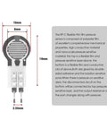 Two-pack DF9-16 thin-film force sensors; round 10 mm diameter disk with 2.54 mm pin spacing and 19 mm length.