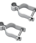 8-Inch J-Bolt Gate Hinge Kit Heavy Duty Galvanized Steel With 5/8 Inch Pin For Chain Link Fence Swing Gates And Farm Wall Wood Metal Posts 2 Pack, two clamps