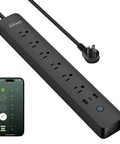 The Real Deal Smart Plug Power Strip With Six Individually Switched Outlets And Three Usb Ports Offering Thirty Watt Fast Charge Surge Protector.