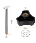 5 Piece Pro Grade T Track Bolts Knob Kit For Woodworking Jigs And Fixtures M8x100mm Threaded Bolts M8x50mm Triangle Hand Knobs With Washers