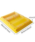 Top Bee Feeder For 10 Frame Hives With Dry And Wet Separation, large yellow and clear plastic feeder, 19.7 by 16.1 inch size
