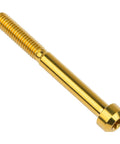 Gold Titanium Torx Square Head Bolt M6x60mm, front view, 6AL4V Grade 5 TC4 Titanium Alloy for Bicycle Motorcycle Car Built Tough With 5mm Hex And T30 Torx Wrench