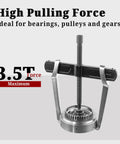 8-Inch 2-Jaw Gear Puller For Internal And External Removal Of Pulleys Flywheels Bearings And Gears Heavy-Duty CR-V Steel Construction