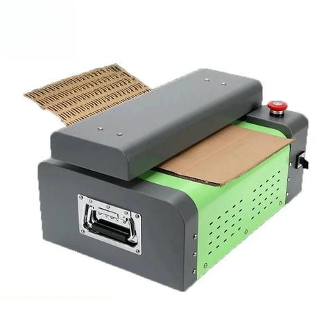 Cardboard Shredder Cutting Machine For Eco Packaging Turns Waste Cartons Into Cushion Mesh Or Strips Recyclable Box Cutter, green