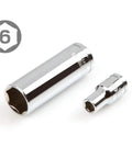 Heavy Duty Quarter Inch Drive 33 Piece Socket And Ratchet Set With Six Point Standard And Deep Sockets Four To Fourteen Millimeters