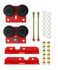 Manual Trolley For I Beams With Wide Flange 1.57 To 4.64 Inches Universal Fit Heavy Duty 0.5 Ton 1102 Lbs Capacity Four Wheel Track Parts