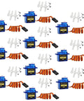 Ten Pack 9G Micro Servo Motors Kit For Arduino Projects And SG90 Micro Servos For RC Cars Boats Helicopters Planes With Metal Gear Upgrade