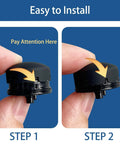 4 Pack Doorbell Button Replacement for Pro And Peephole Cameras, No Expensive Device Needed, Easy DIY Install In Minutes shown in steps.