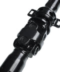 Close-up of Rear Drive Shaft Support Bracket For Toyota Tacoma 1995 To 2004 Four Wheel Drive Manual Transmission heavy duty steel joint.
