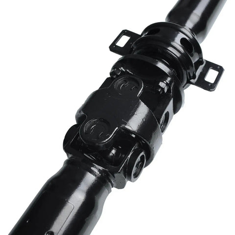 Close-up of Rear Drive Shaft Support Bracket For Toyota Tacoma 1995 To 2004 Four Wheel Drive Manual Transmission heavy duty steel joint.