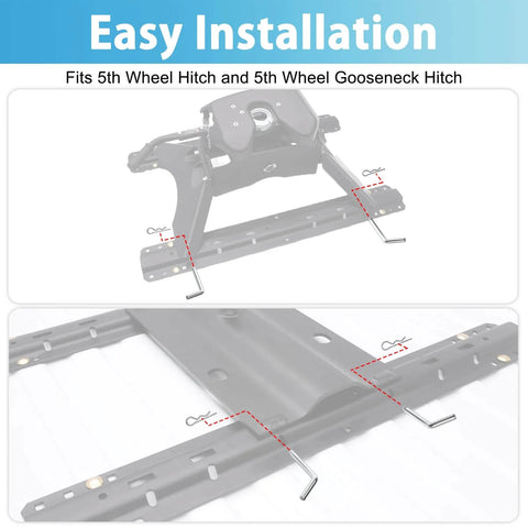5th Wheel Pins And Clips 1/2 Inch Diameter Fits 5th Wheel Hitch And Rail Gooseneck Hitches Galvanized Installation