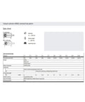 Data sheet for Tough As Nails Compact Air Cylinder And Pneumatic Actuator showing specifications and dimensional details.