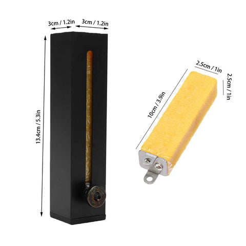 Pro Grade Natural Rubber Sandpaper Cleaning Stick Telescoping Debris Eraser with stainless steel tip, 13.4cm x 3cm, 10cm stick