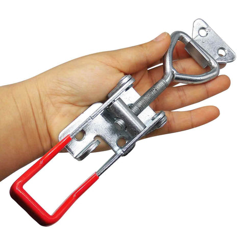 Heavy Duty Toggle Latch Clamp 1320 Lbs Holding Capacity Adjustable Locking Toggle Clamp With Lock Hole Zinc Plated held in hand