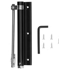 Spring Door Closer Stainless Steel Quiet Soft Close with screws and hex key for wood and aluminum doors.