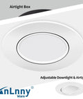 4 Inch LED Recessed Lights 4 Pack Adjustable Gimbal Eyeball With Junction Box 5 CCT Selectable Airtight IC Rated 9W 750LM