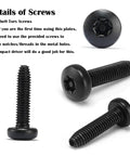 Heavy Duty Truck Bed Cargo Tie Down Brackets Plates For Ford F150 F250 F350 anti-theft torx screws in black, showing details of secure mounting.