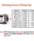 Bang For Your Buck 304 Stainless Steel Cast Pipe Coupling Fitting 1 Inch National Pipe Thread Female To Female Adapter size chart