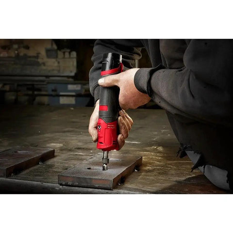 Pro Grade Cordless Brushless Straight Die Grinder With One Quarter Inch Chuck And Three Speed Rpm Control Delivering Rock Solid Feel With Badass Grip For Tradesmen Who Want No Nonsense Power From A Lightweight Bare Tool Build