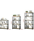 Guy Proof Multi Tier Bookshelf Built Hella Sturdy To Carry All Your Books House Plants Media Gear And Throw Pillows Without Folding Out On You In Every Standard Family Room, showcasing three sizes.