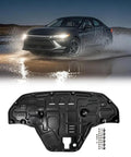 Heavy Duty Engine Splash Shield Fits Hyundai Sonata 2024 2025 2026 with mounting hardware, black plastic under chassis guard.
