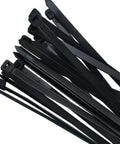 Heavy Duty Black Nylon Zip Ties 16 Inch 60 Lb Tensile 100 Pack Industrial Grade With Three Latch Lock System for Secure Bundling