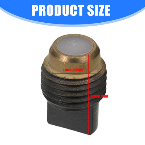 Pro-Grade Fast Install Diving Valve Core And Seat System Kit For Scuba Tanks, dimensions displayed, bronze ABS material