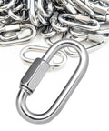 Twenty Pcs One Eighth Inch Quick Links 304 Stainless Steel Oval Threaded D Shape Repair Chain With A 174 Lbs Capacity shown in detail