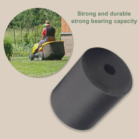 Two Pack Heavy Duty Lawn Mower Deck Wheel Rollers Caster Replacement, 3-3/4 Inch Long, black caster roller