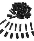 Heavy Duty Shelf Support Pegs Set 24 Carbon Steel Dowel Pins With Rubber Covers arranged on white background