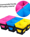 Movable Indoor Plant Pots With 6 Grid Germination Tray For Seedlings And Succulents Hydroponic Grow Tray System Durable Plastic Nursery Kit For Easy Maintenance And Pro Grade Home Garden Setup, 6-grid PP tray