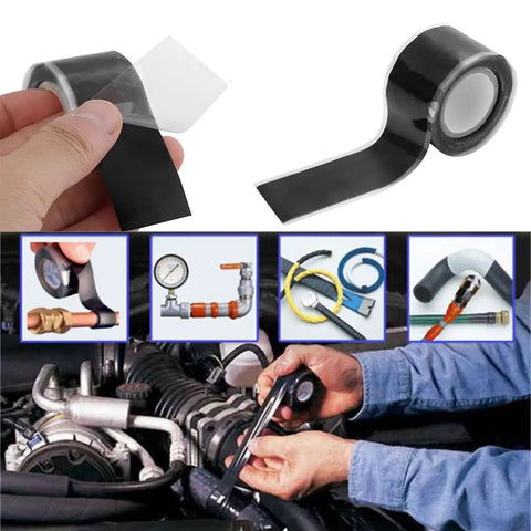 DIY Ready Silicone Self Fusing Tape 1 Inch By 59 Inch Rescue Tape for plumbing leaks and electrical cables insulation repair