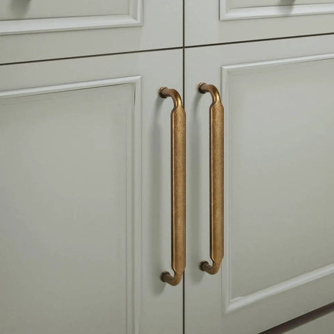 Antique Brass Zinc Alloy Cabinet Pulls 12 Pack Three And Three Quarters Inch Hole Centers Drawer Handles For Kitchen Cabinets And Dressers