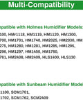Compatibility chart for 4 Pack HWF62 Humidifier Filter Compatible With Holmes And Sunbeam Humidifiers SCM1100 SCM1701 SCM1702 HM1701