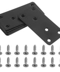 Six Piece Stainless Steel Flat Joining Plates With Screws For Wood Furniture Repair And Reinforcement Straight Metal Mending Brackets