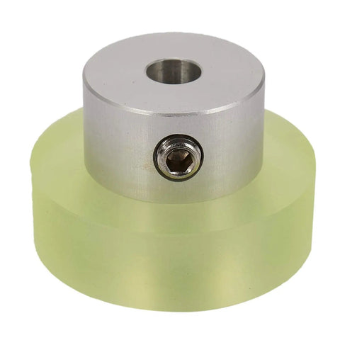 100mm Aluminum Polyurethane Encoder Wheel For Rotary Encoders Pro Grade Workhorse Industrial Measuring Wheel For Velocity And Position High Precision Durable Aluminum Bore Green And Silver 6mm Inner Hole