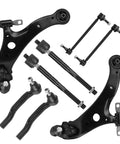 Front lower control arm kit with ball joints for 2004–2010 Toyota Sienna (8pc set), black finish, Amazon