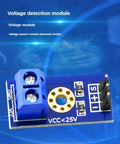 10 Pcs Voltage Detection Modules DC 0 to 25V High Sensitivity Voltage Sensor Board Analog Output Compatible with Arduino Uno Mega RPi STEM Educational Kits And DIY Maker Projects Pro-Level Quality close-up of voltage detection module with connection terminals