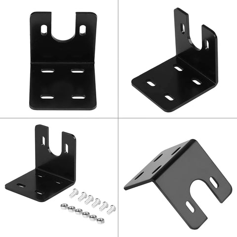 Joyzan motor mounting bracket kit, black metal with screws, for universal DC/stepper motor installation