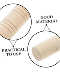 Close-up of wooden sickle handle grip material and ends, highlighting ergonomic design for comfort and replacement use in gardening.