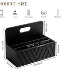 Six Slot Desk Mail Organizer Countertop Caddy For Mail Pens Glasses Remotes And Stationery With Two Wide Compartments For A4 Files