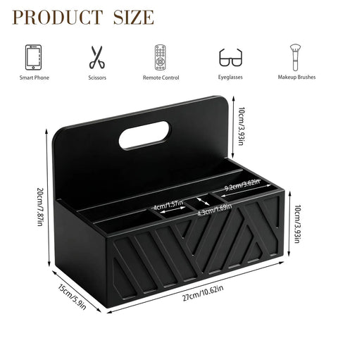 Six Slot Desk Mail Organizer Countertop Caddy For Mail Pens Glasses Remotes And Stationery With Two Wide Compartments For A4 Files