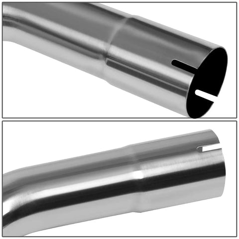 Close-up of stainless steel U bend from 16 Piece 2.5 Inch Stainless Steel Exhaust Tubing Mandrel Bend Kit With Straight And U Bends Slip Fit Joints