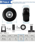 Diagram showing 50mm Replacement Luggage Wheels Set For Suitcases And Travel Bags, with dimensions and bearings detailed.