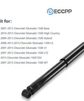 Rear Shock Strut Kit Set of 2 for Chevy Silverado 1500 and GMC Sierra 1500 Direct Fit Heavy Duty Shocks for 2005 2015 Silverado