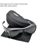 OD 5 Plus IPL Safety Glasses With 200 To 2000 Nanometer Broad Spectrum Absorption UV400 Blocking No Fog shown with case
